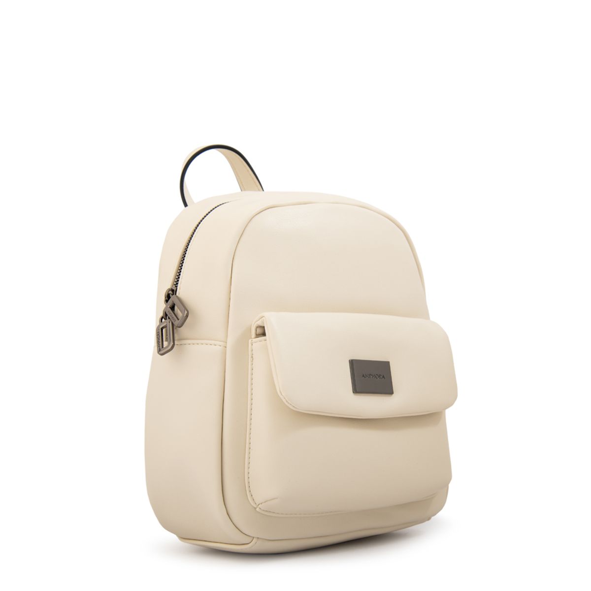 AMPHORA - Mochila lara pequeña blanco crudo