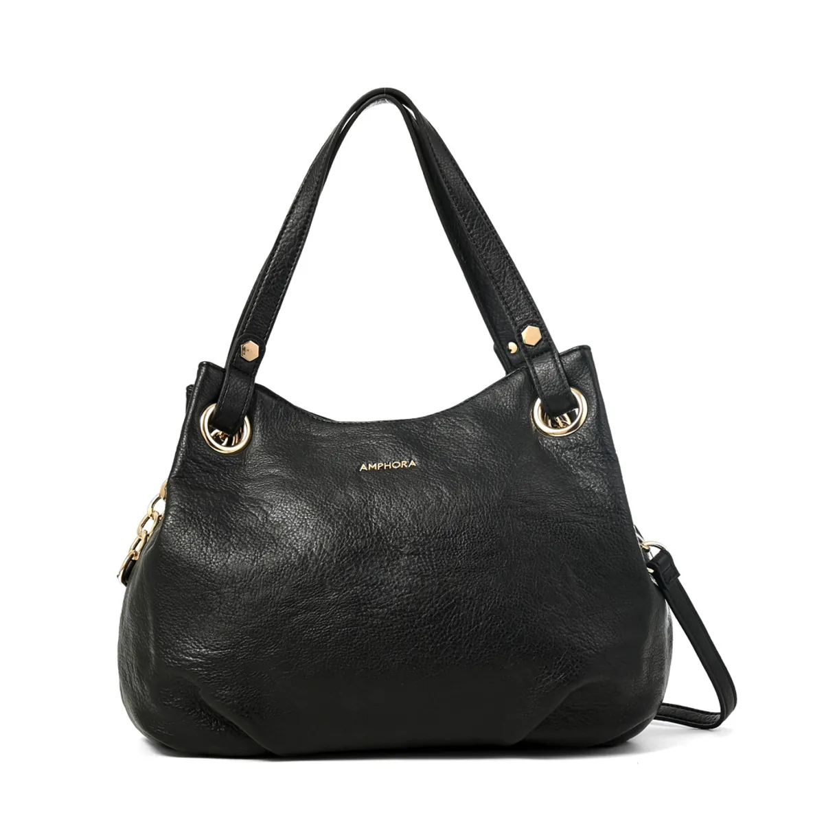 AMPHORA - Cartera tote tres divisiones katherine mediana negro