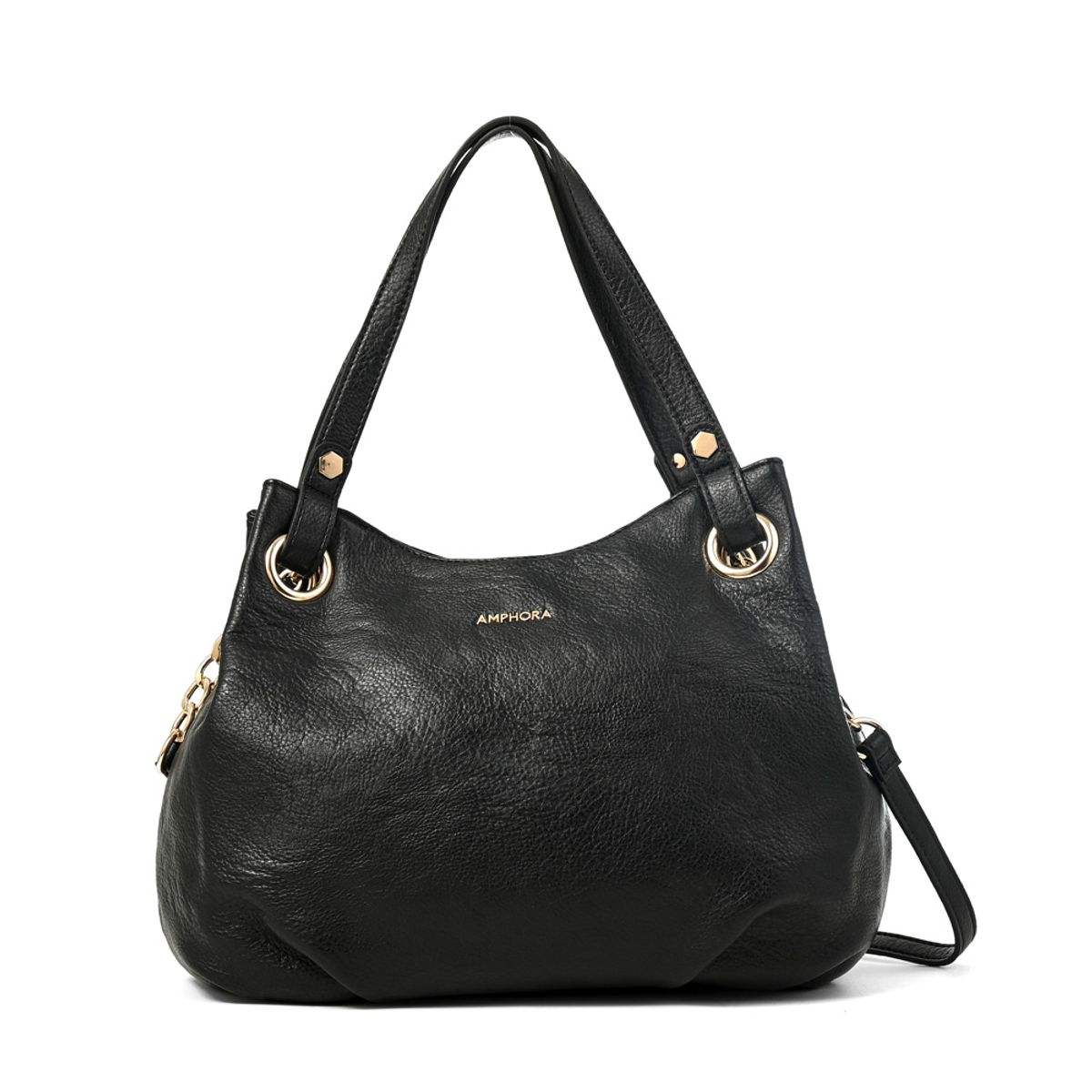 AMPHORA - Cartera tote tres divisiones katherine mediana negro