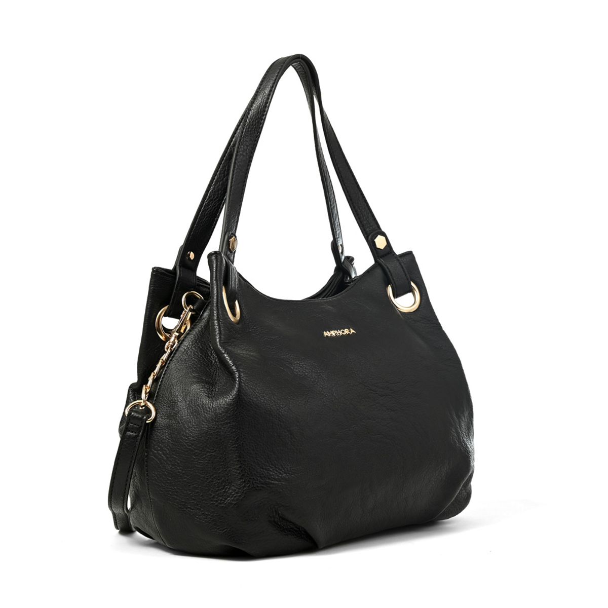 AMPHORA - Cartera tote tres divisiones katherine mediana negro