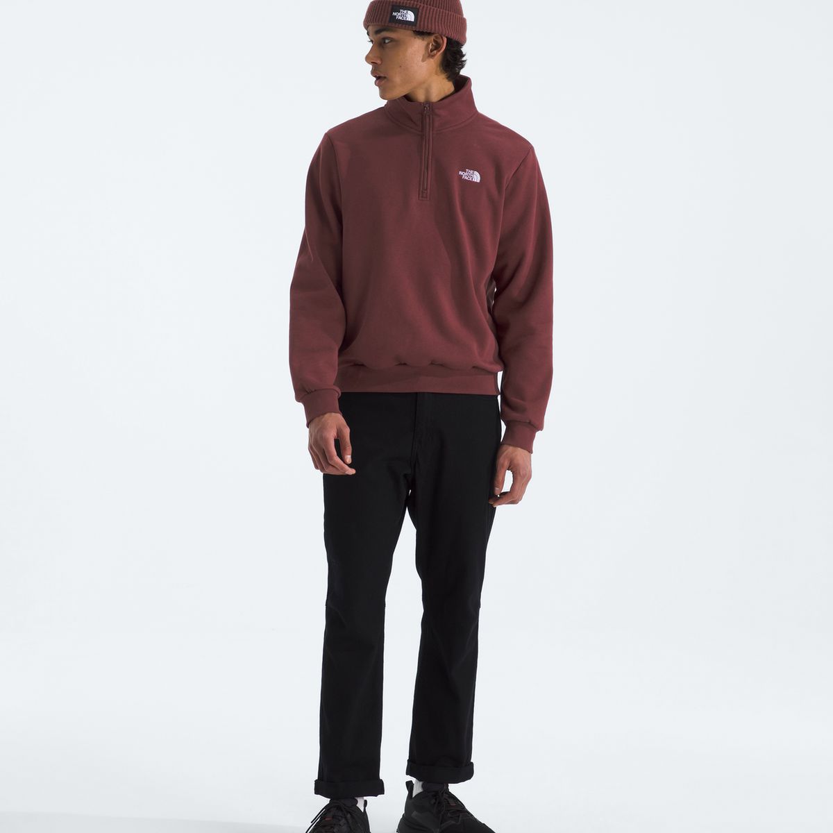 THE NORTH FACE - Poleron Evo Simple Dome 1/4 Zip Hombre Burdeo