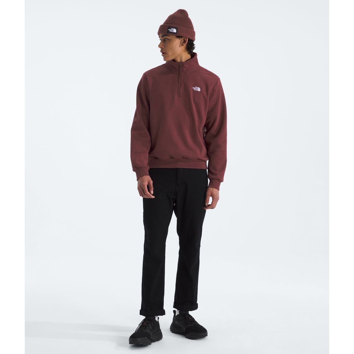 THE NORTH FACE - Poleron Evo Simple Dome 1/4 Zip Hombre Burdeo