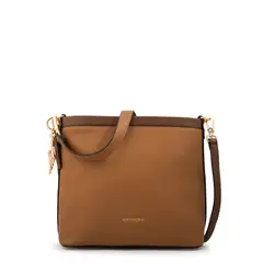 AMPHORA - Cartera bandolera alegra grande camel