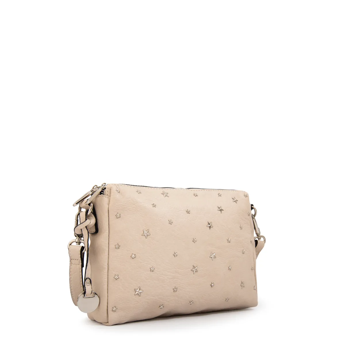 AMPHORA - Cartera bandolera nuit mediana beige