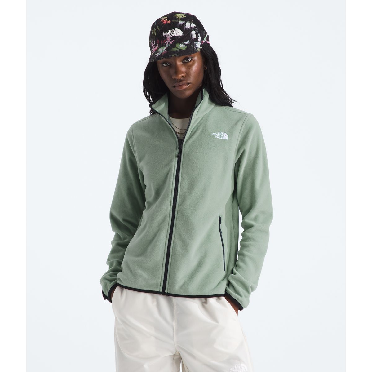 THE NORTH FACE - Polar Glacier Fleece Jacket Mujer Verde Claro
