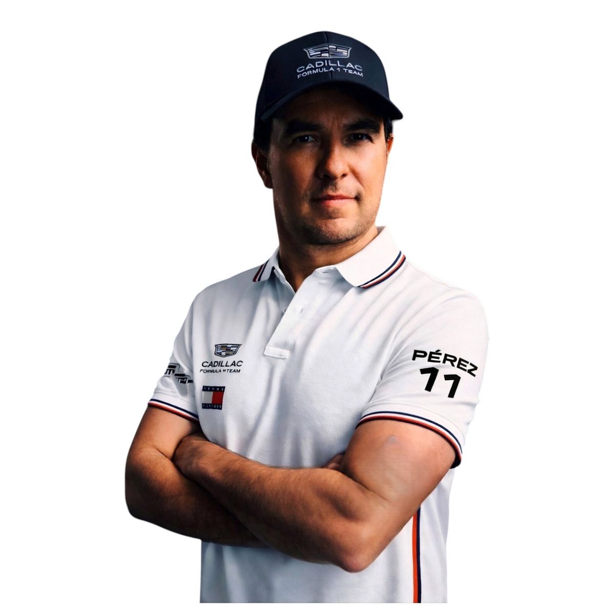 TOMMY HILFIGER - Polera Polo TOMMY HILFIGER Cadillac F1 Team Checo Perez Oficial 2026 Blanco