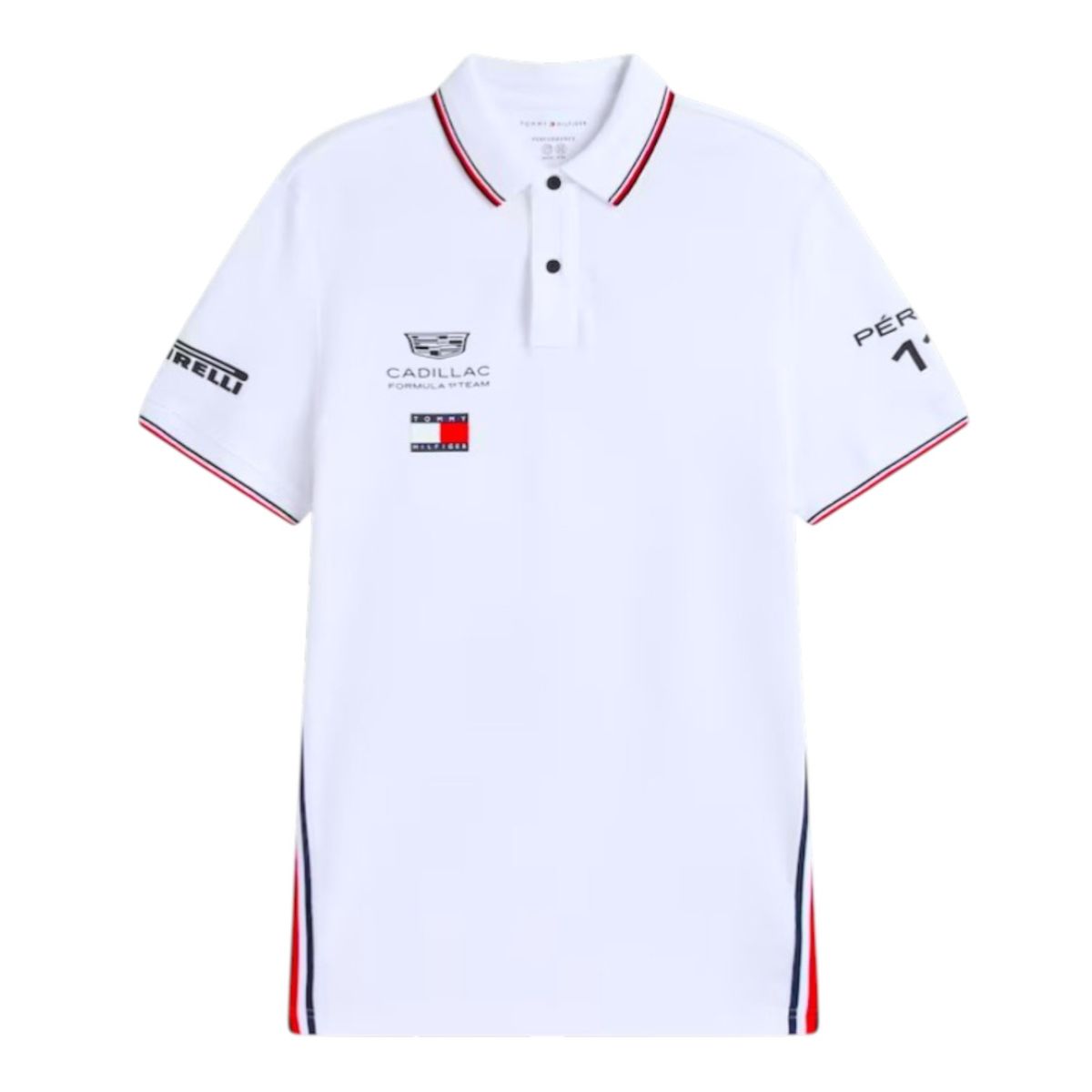 TOMMY HILFIGER - Polera Polo TOMMY HILFIGER Cadillac F1 Team Checo Perez Oficial 2026 Blanco