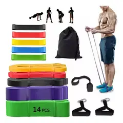QUICKY - Bandas De Resistencia 14pc Ligas Resistencia Para Ejercicio Multicolor