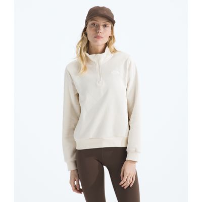 Imagen 1 del producto Poleron Evo Simple Dome 1/4 Zip Mujer Blanco Invierno