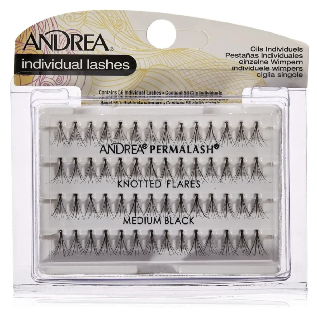 GENERICO - Pack 3 Pestañas Individuales En Racimo Andrea Permalash Negro