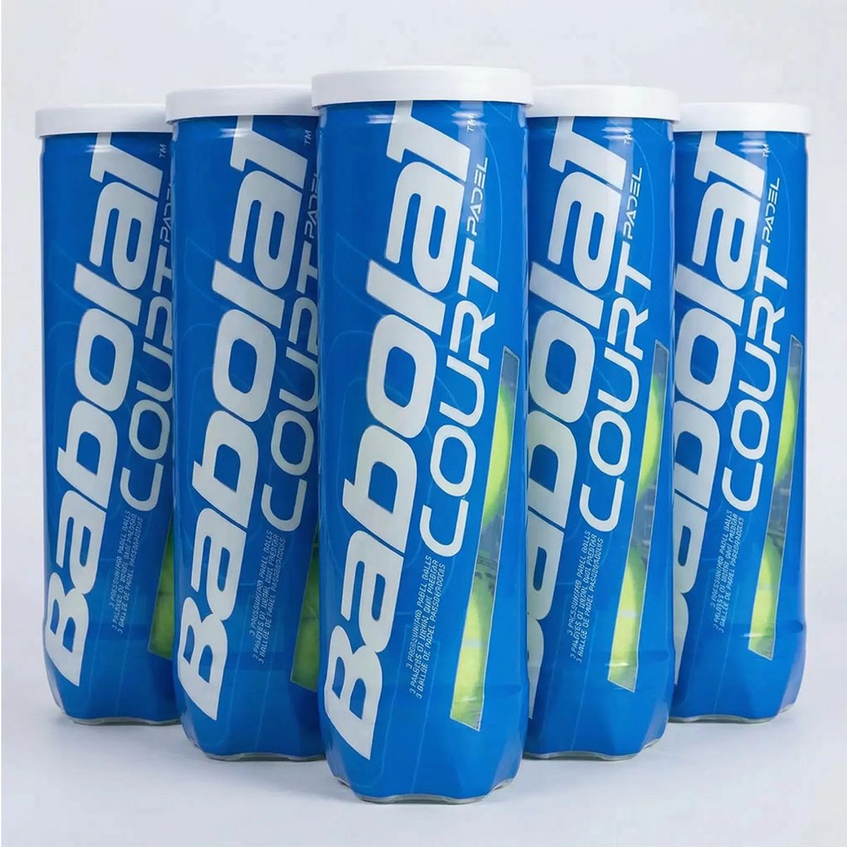 BABOLAT - ESPECIAL 5 TARROS PELOTAS PADEL BABOLAT COURT - 3 UNIDADES POR TARRO