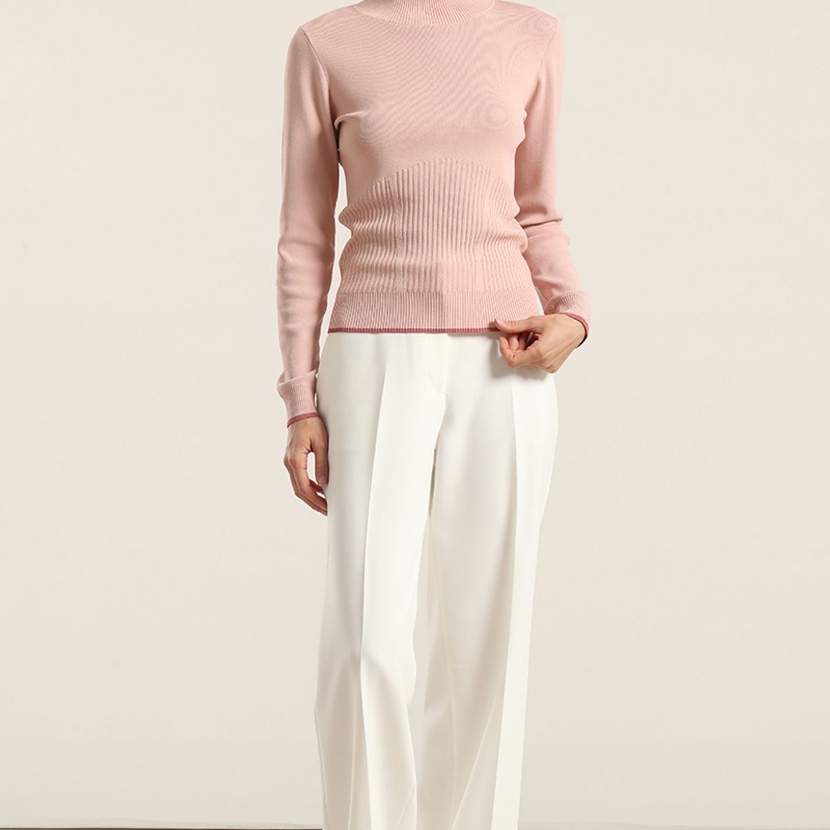 LIOLA - Jersey Punto Basico, Contratono, Rosa Liola