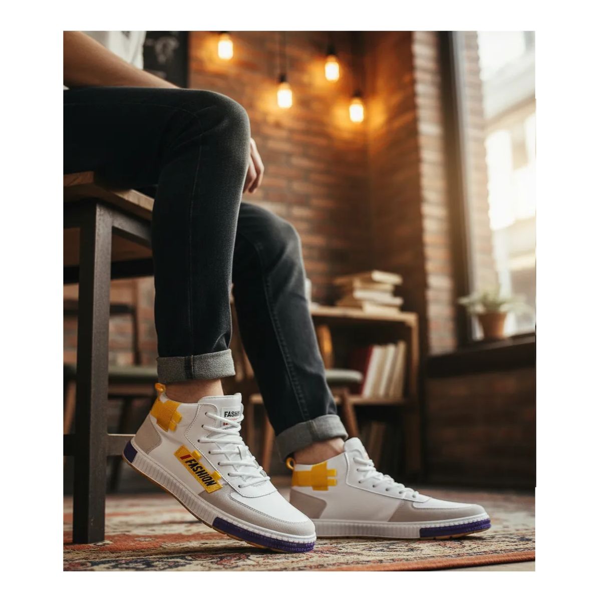 HERIEL - Zapatillas Hombre Pro High Cane Caña Alta