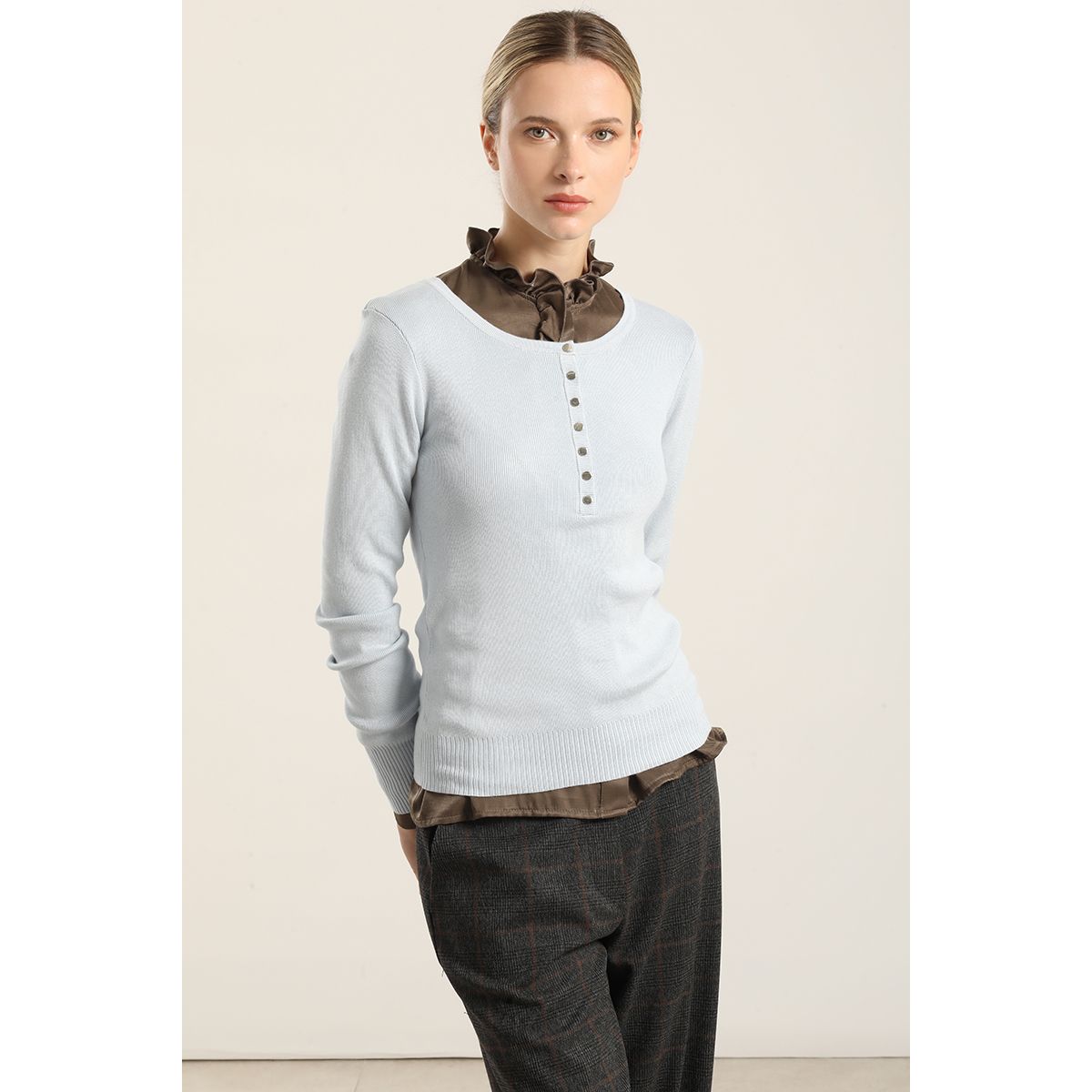 LIOLA - Jersey Punto Basico, Celeste Liola