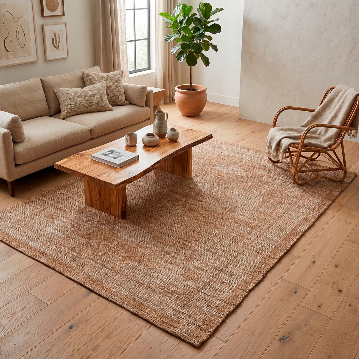 DIB - Alfombra Handwoven Yute Vintage 160X230 07 Beige