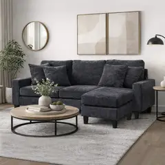 WDS HOME - Seccional Bergen Intercambiable. Tela Gris