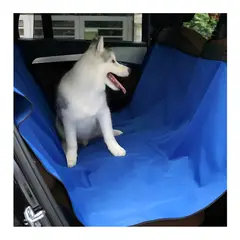 GENERICO - Lona Funda Manta Protectora Cubre Asiento Auto Perros Gatos Color Azul