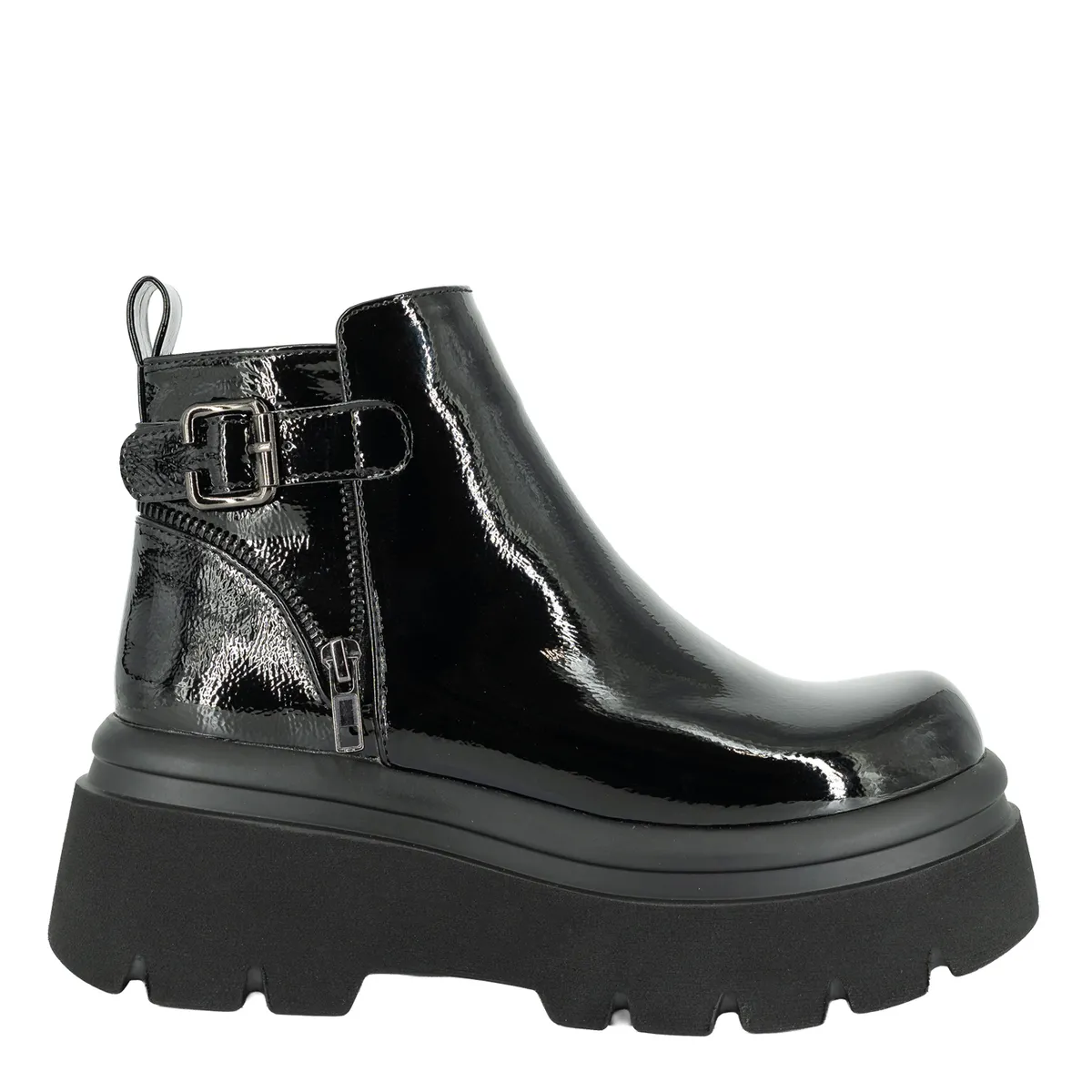 ALQUIMIA - Botin Plataforma Mujer Negro Charol Tols Alquimia