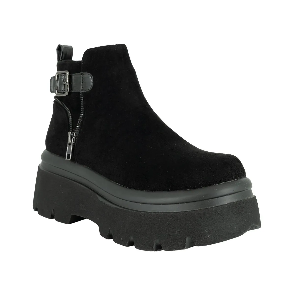 ALQUIMIA - Botin Plataforma Mujer Full Negro Tols Alquimia