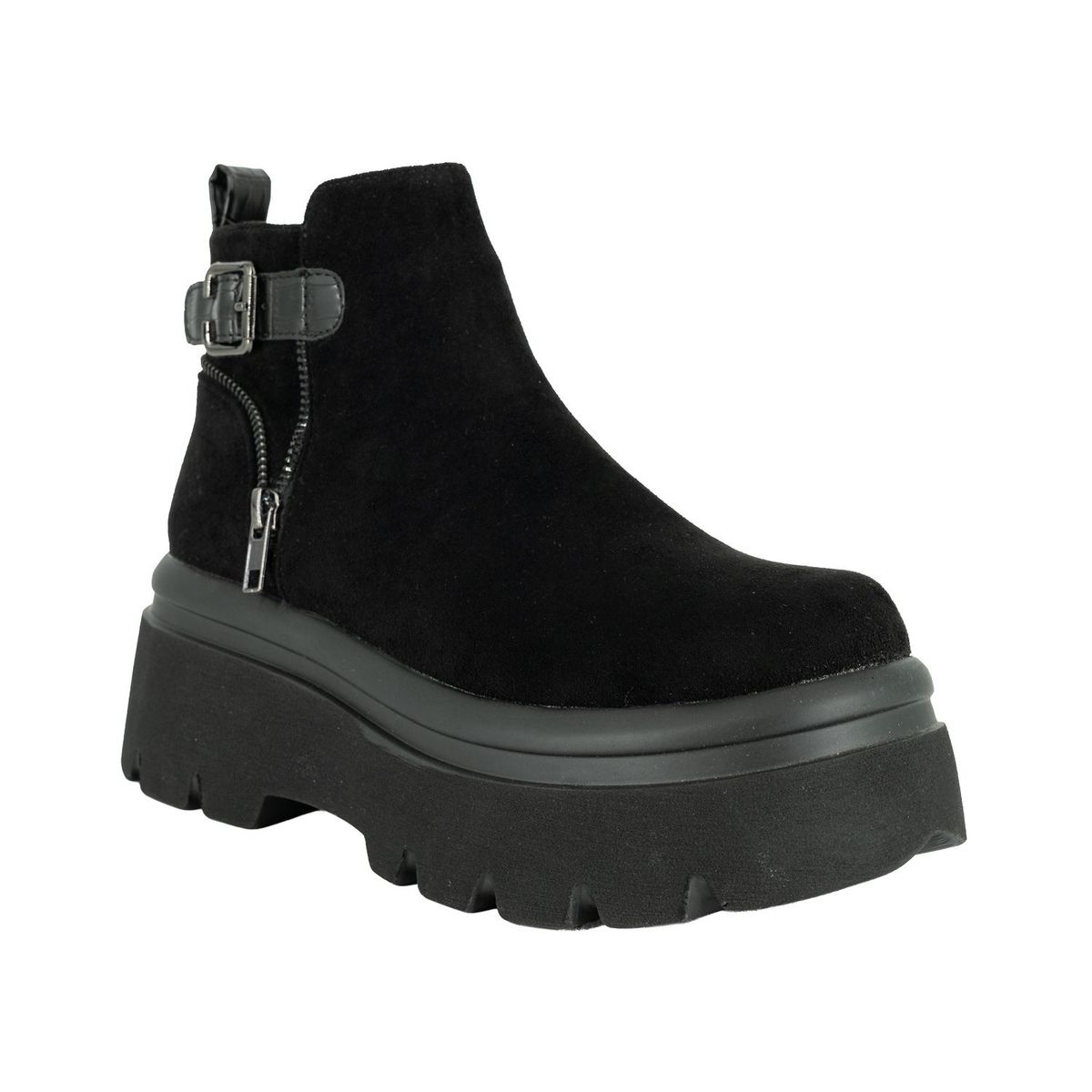 ALQUIMIA - Botin Plataforma Mujer Full Negro Tols Alquimia