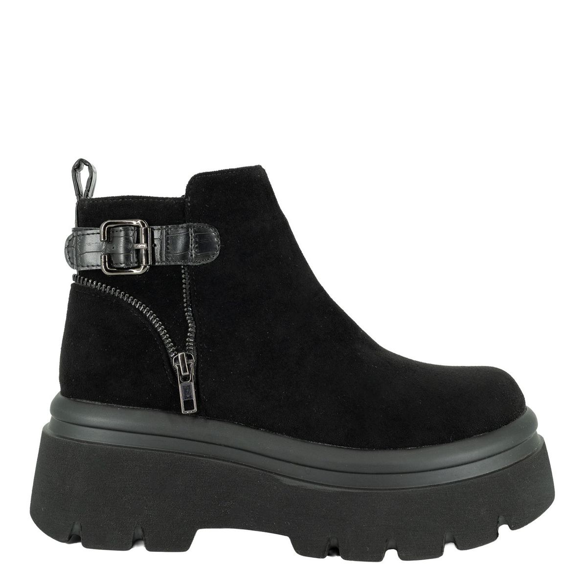 ALQUIMIA - Botin Plataforma Mujer Full Negro Tols Alquimia