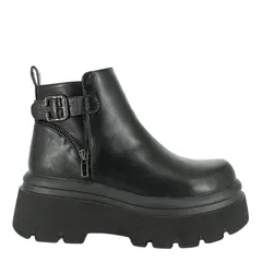 ALQUIMIA - Botin Plataforma Mujer Full Negro Tols