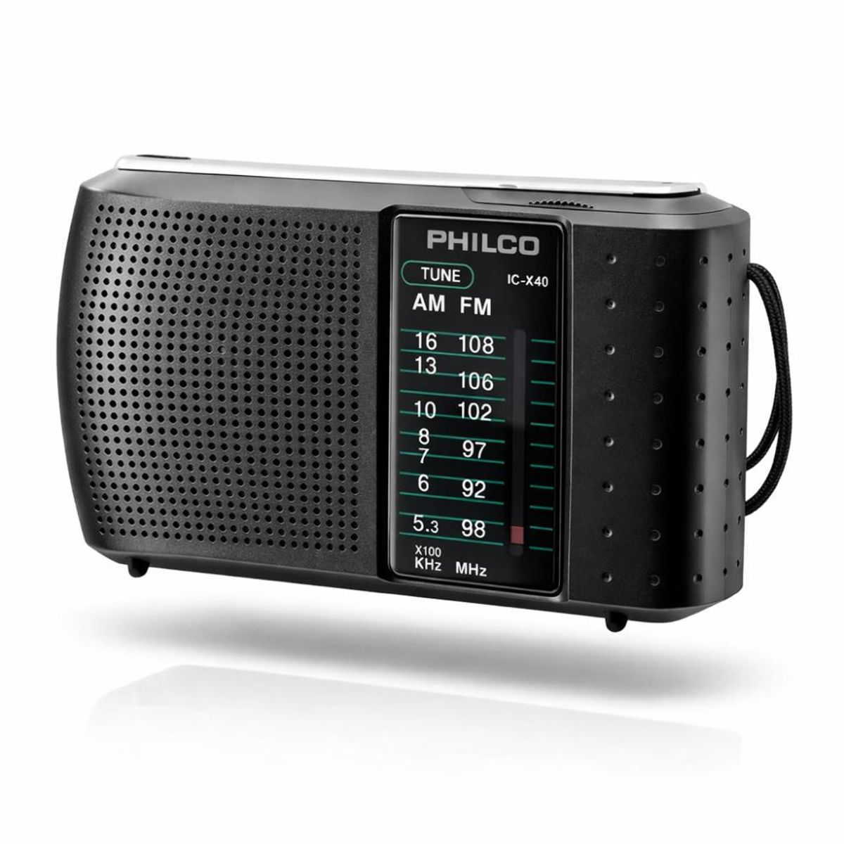 PHILCO - Radio Portátil Philco IC-X40 AMFM Clásica Compacta