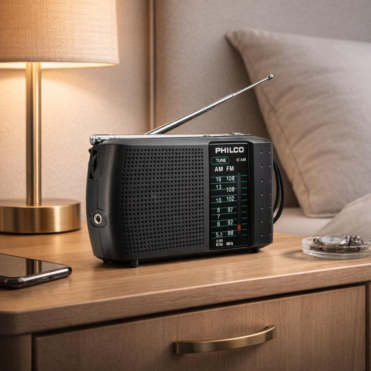 PHILCO - Radio Portátil Philco IC-X40 AMFM Clásica Compacta