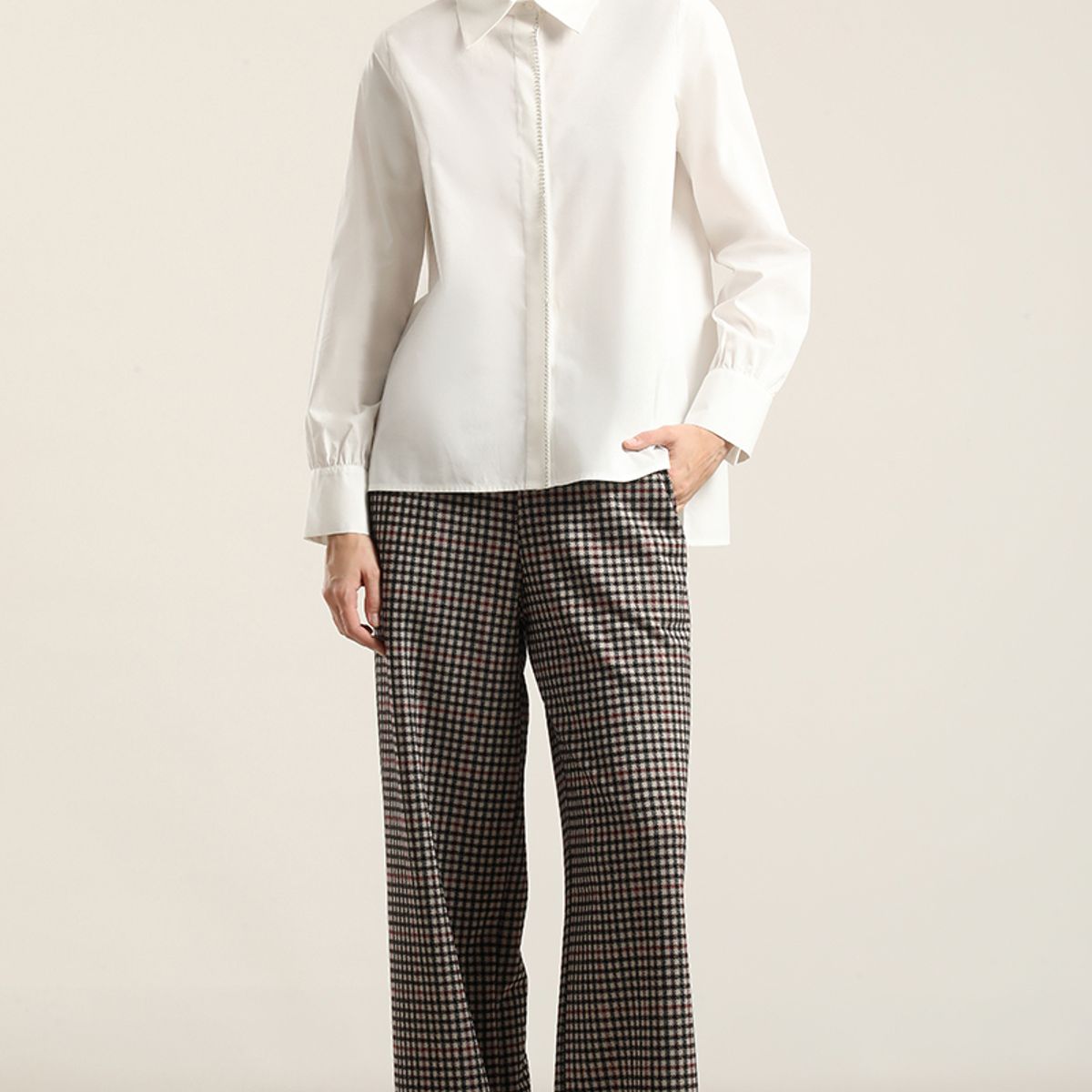 LIOLA - Camisa Poplin Strass, Crudo Liola