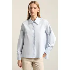 LIOLA - Camisa Poplin Strass, Celeste
