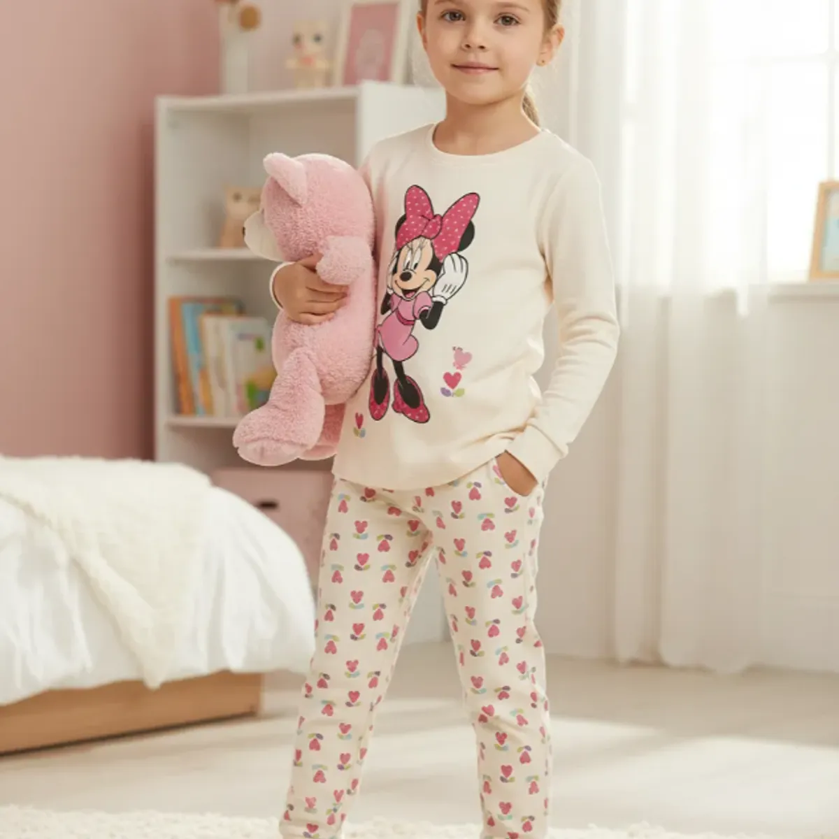 DISNEY - Pijama Largo Niña Minnie Mouse