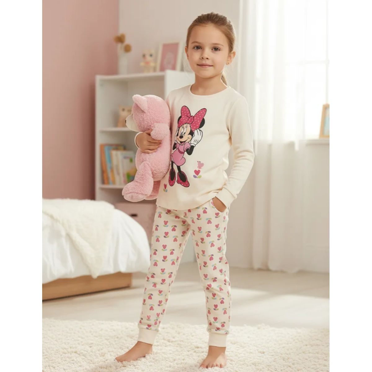 DISNEY - Pijama Largo Niña Minnie Mouse