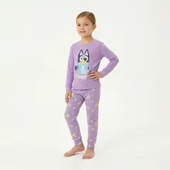 BLUEY - Pijama Largo Niña Lila