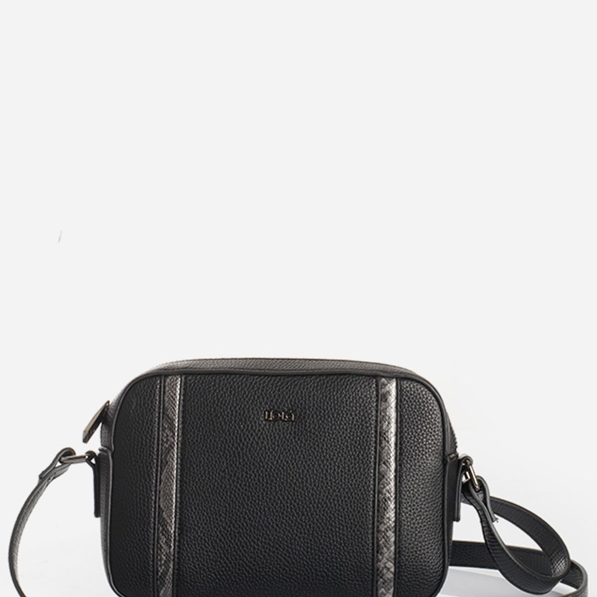 LIOLA - Bolso Pequeño Simil Cuero, Negro Liola