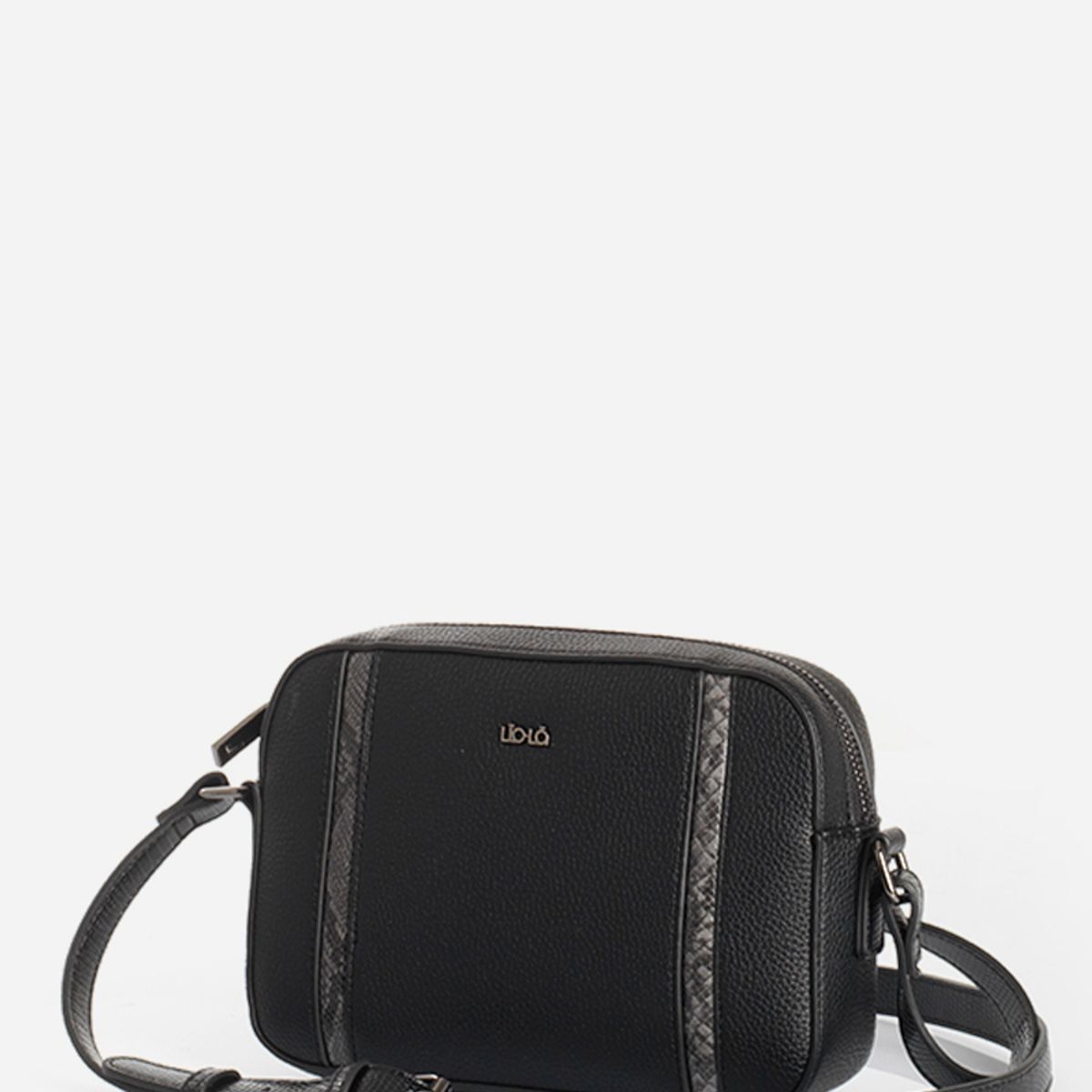 LIOLA - Bolso Pequeño Simil Cuero, Negro Liola