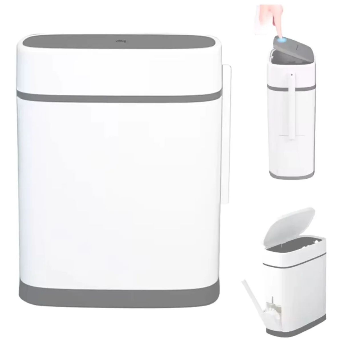 GENERICO - Basurero Automático Papelera Inteligente Sensor 8 Lts Color Blanco BELUG