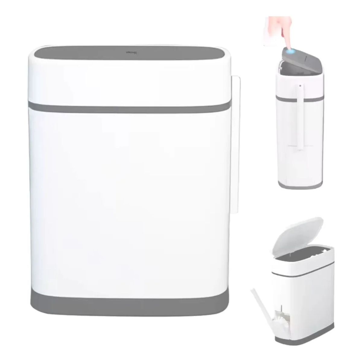 GENERICO - Basurero Automático Papelera Inteligente Sensor 8 Lts Color Blanco BELUG