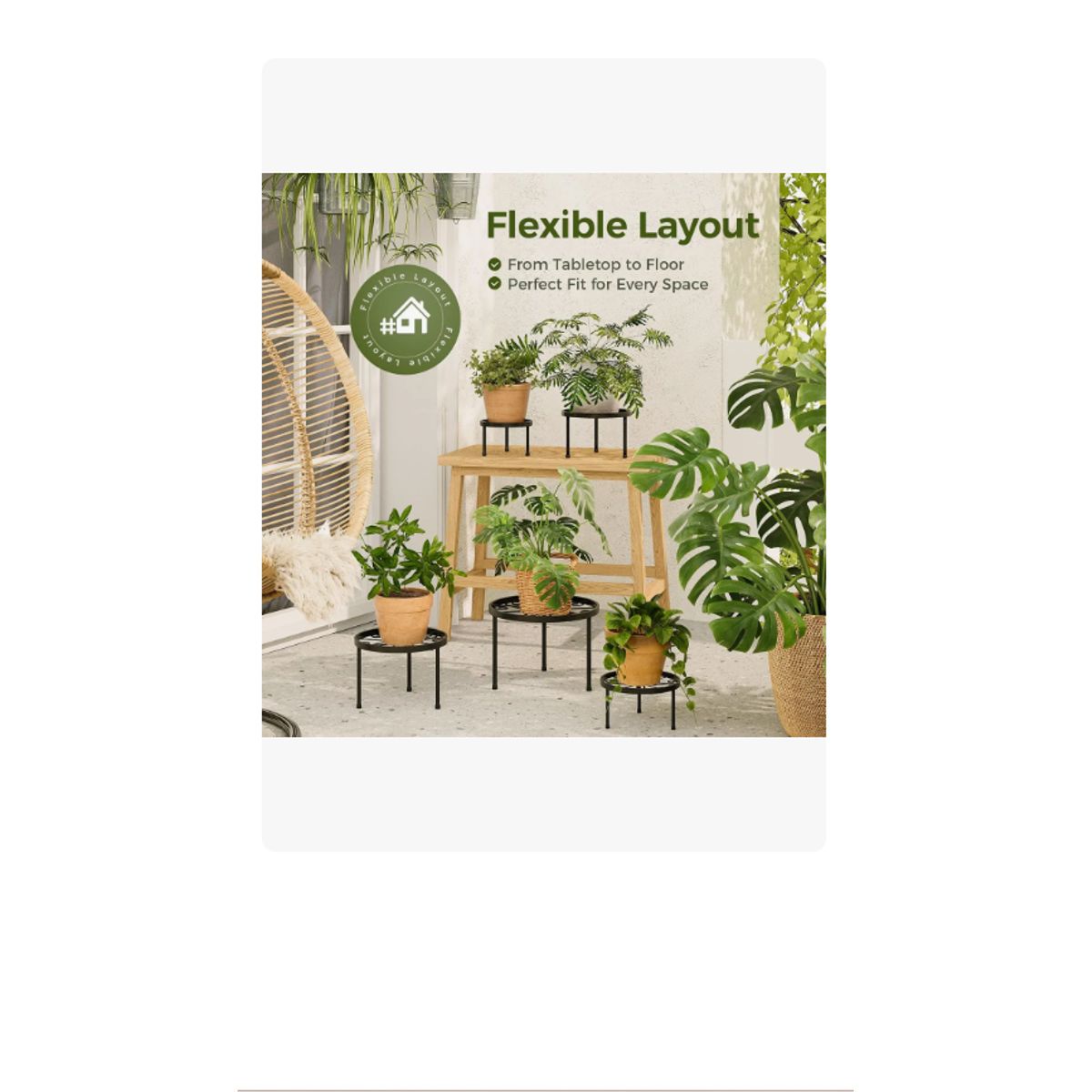 GENERICO - 5pz Bases Para Maceteros De Herrería Plantas Porta Macetas