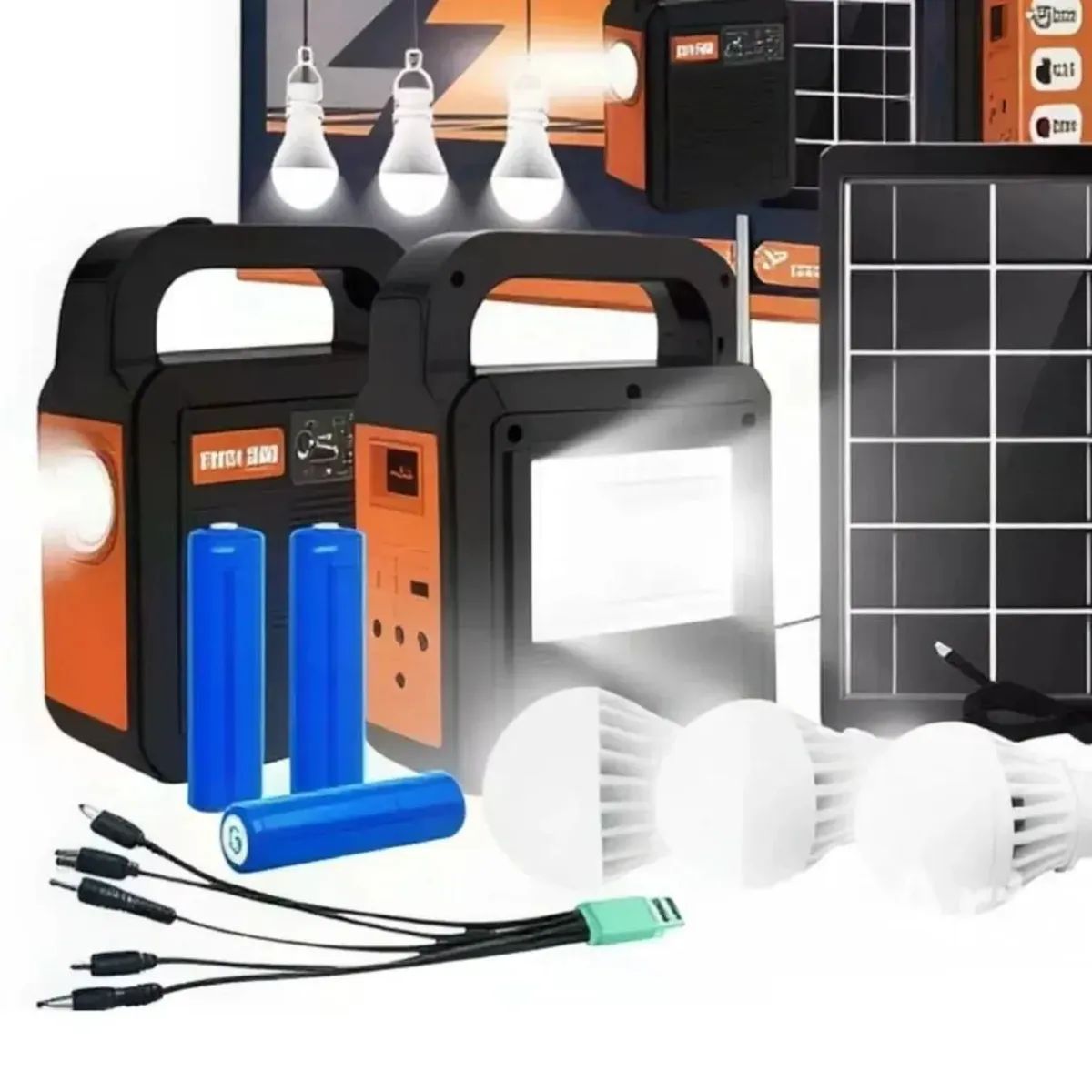 MOVI - Kit Solar de Emergencia Portátil con 50 horas de autonomía (Linterna, Radio y Cargador USB)