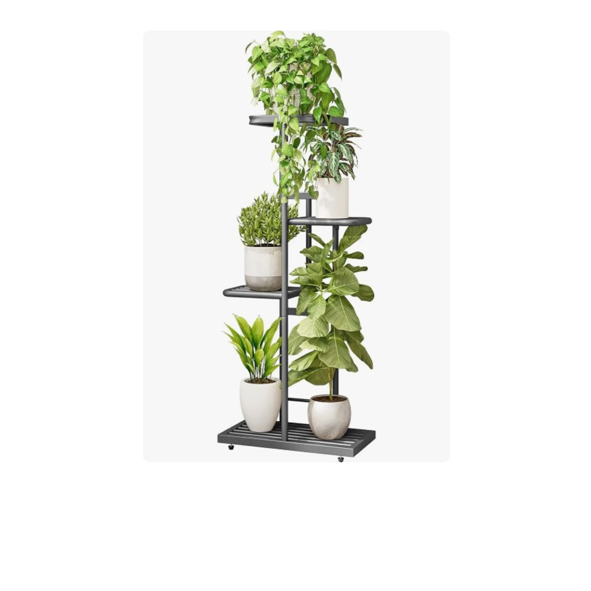 GENERICO - Soporte Para 5 Macetas Estante Jardinera Plantas Meta