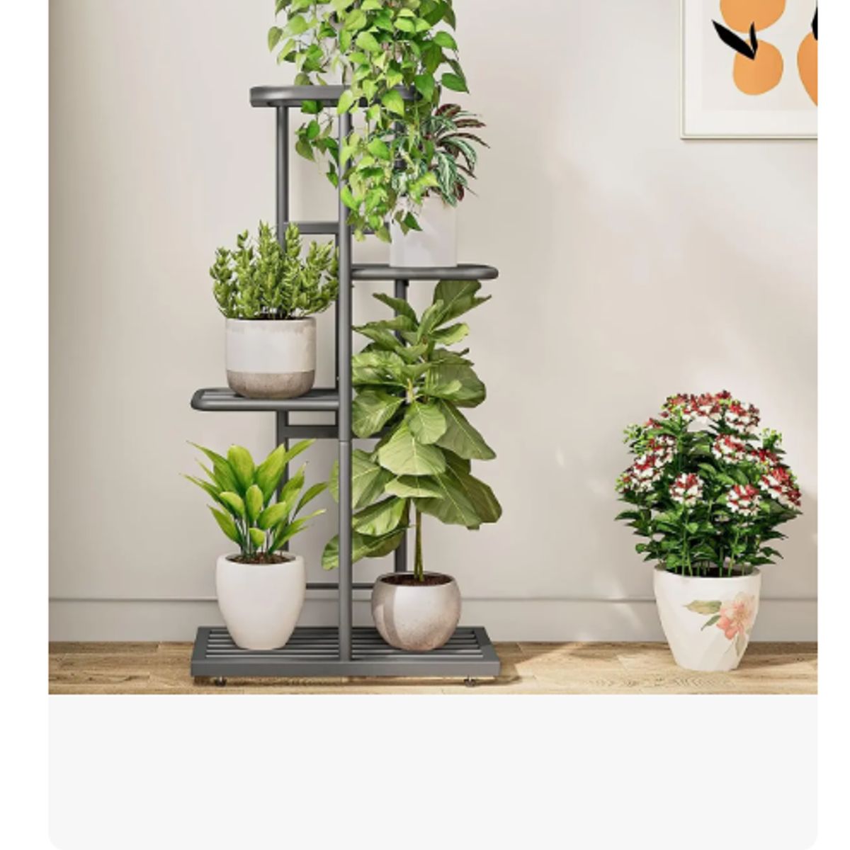 GENERICO - Soporte Para 5 Macetas Estante Jardinera Plantas Meta