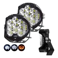 GENERICO - Neblinero 15 Led 3 Caras Blanco -ambar Estrobo Y Fija El Par BELUG