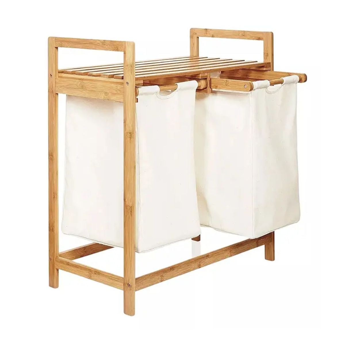 GENERICO - Cesta Canasto De Ropa Sucia Con Soporte De Bambu