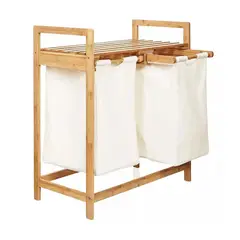 GENERICO - Cesta Canasto De Ropa Sucia Con Soporte De Bambu