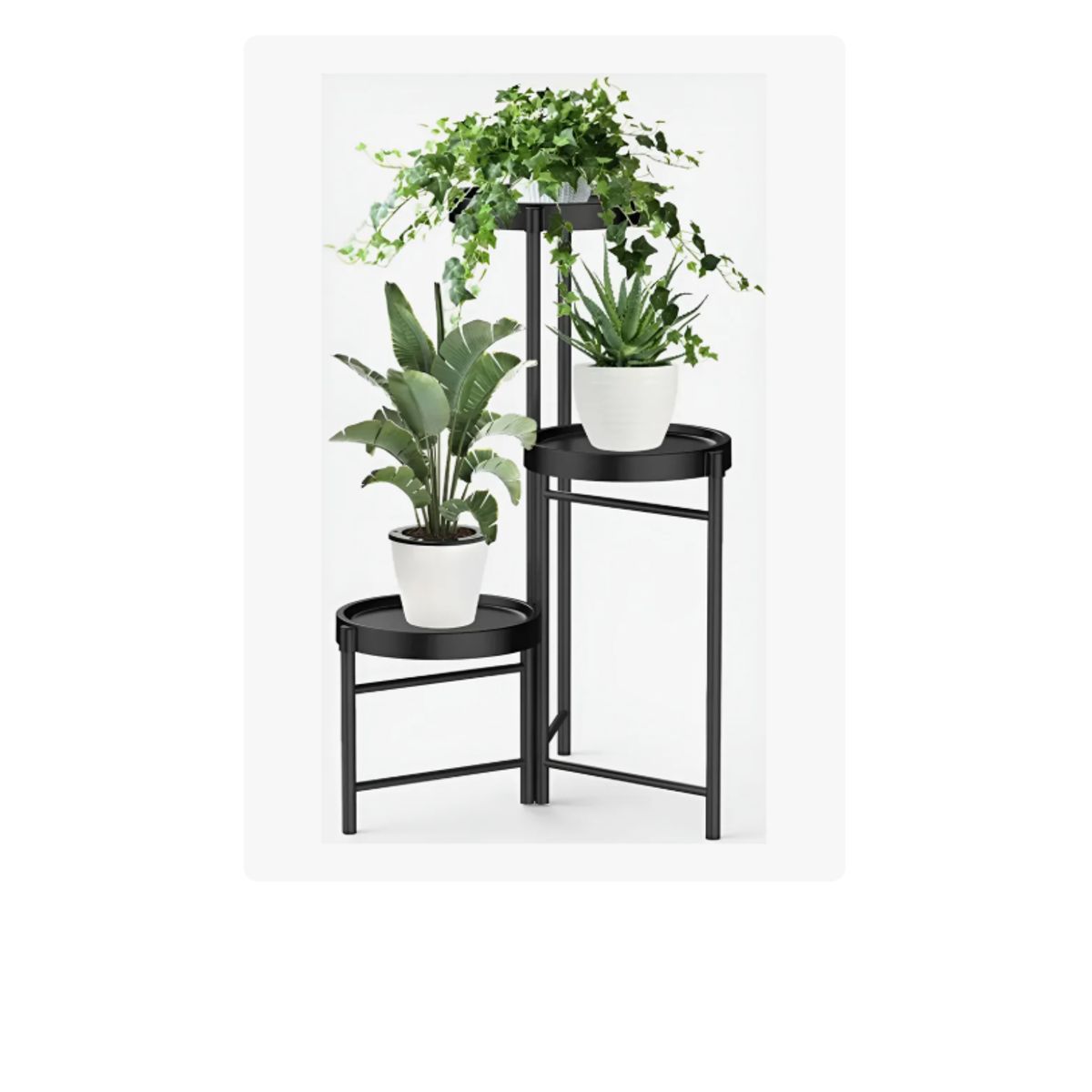 GENERICO - Set Organizador 3 Pedestal Porta Macetero Desmontable
