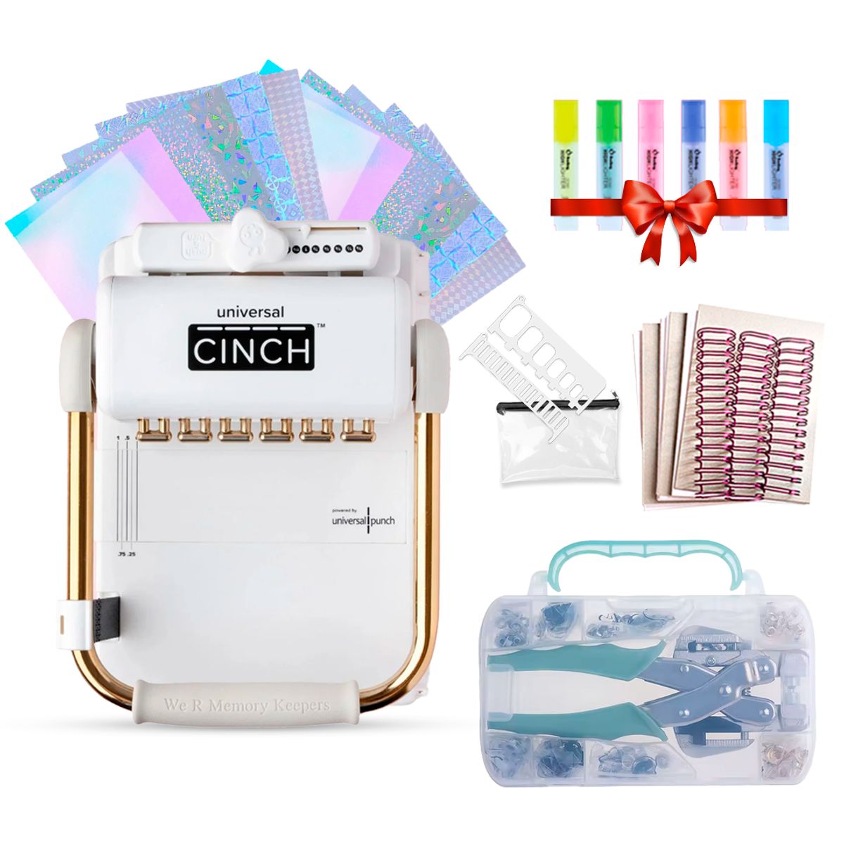CINCH - Kit Encuadernadora Universal Cinch + Ojetilladora