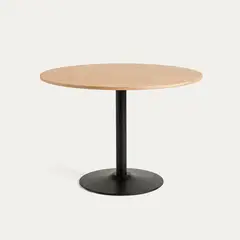 VENHOOUSE - Mesa De Comedor Redonda Nordika Natural 100cm