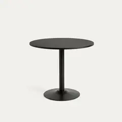 VENHOOUSE - Mesa De Comedor Redonda Nordika Negra 80cm