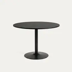 VENHOOUSE - Mesa De Comedor Redonda Nordika Negra 100cm