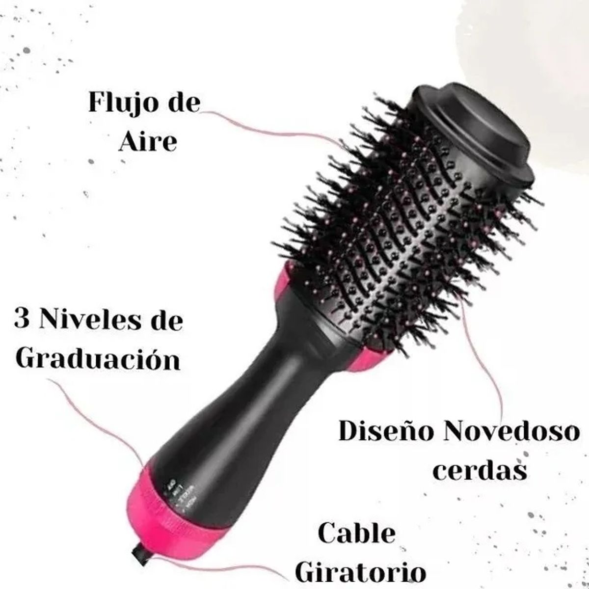 GENERICO - Cepillo secador voluminizador 3 en 1